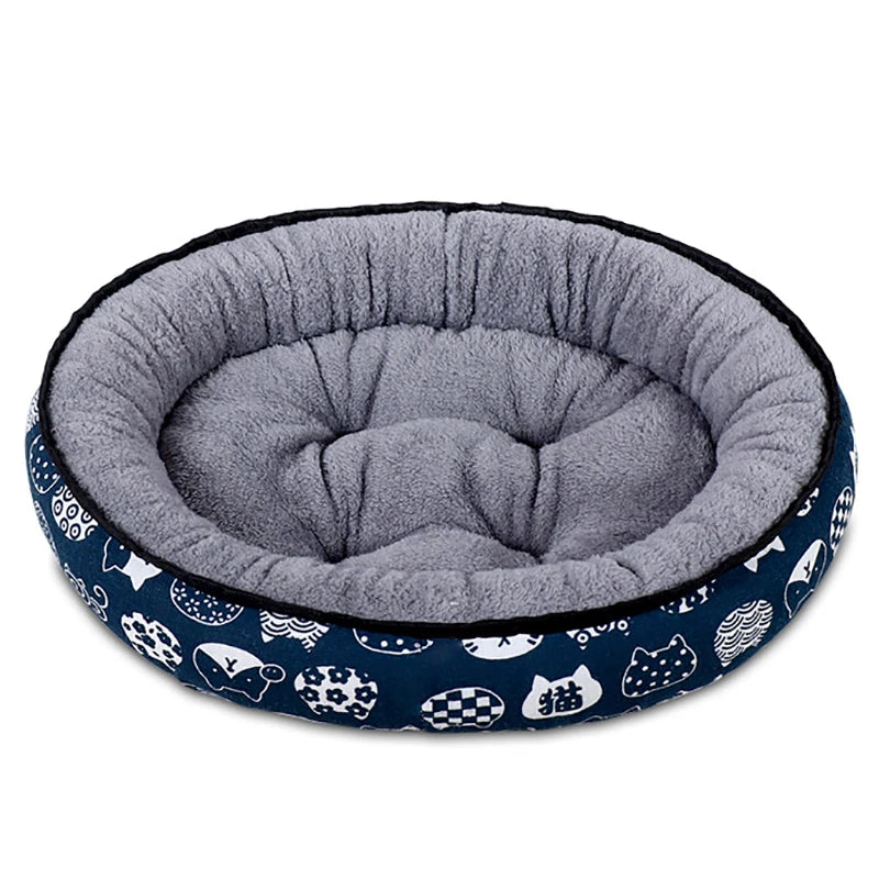70cm Weiches Baumwolle Hundebett – Warmes Waschbares Sofa Haus für Kleine & Mittelgroße Hunde | Bequemer Winterkorb | Haustierbedarf