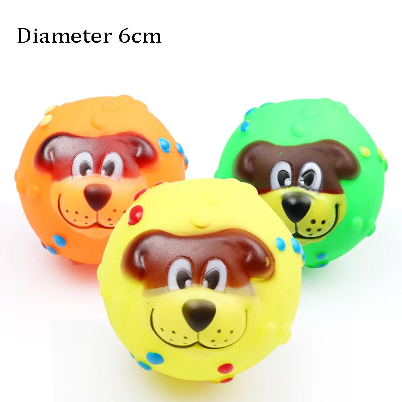 6cm Quietschender Gummi-Hundeball – Kau- und Spielzeug für Kleine Hunde und Welpen