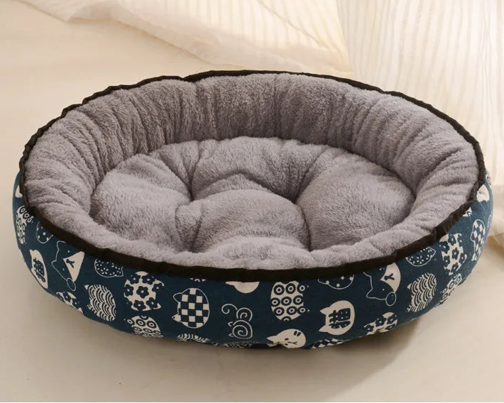 70cm Weiches Baumwolle Hundebett – Warmes Waschbares Sofa Haus für Kleine & Mittelgroße Hunde | Bequemer Winterkorb | Haustierbedarf