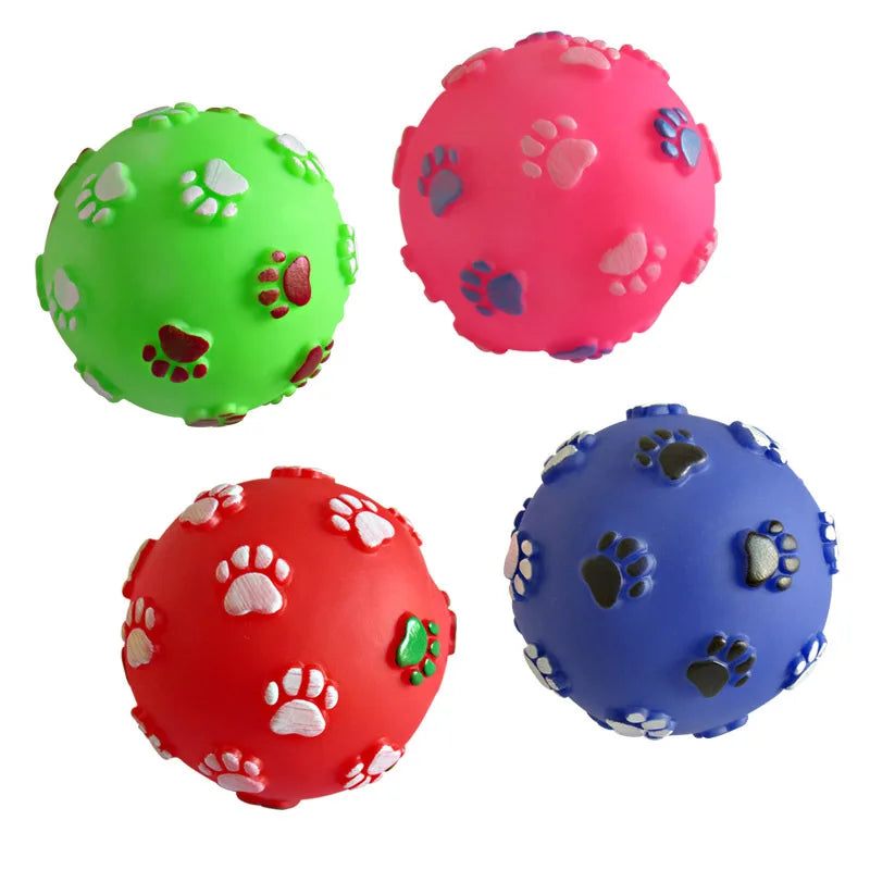 6cm Quietschender Gummi-Hundeball – Kau- und Spielzeug für Kleine Hunde und Welpen