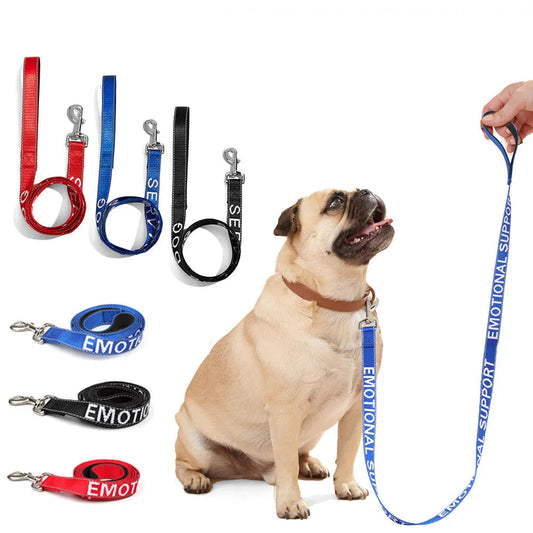 Klassische Reflektierende Nylon Hundeleine – Robuste Führleine für Assistenz- und Emotional Support Hunde