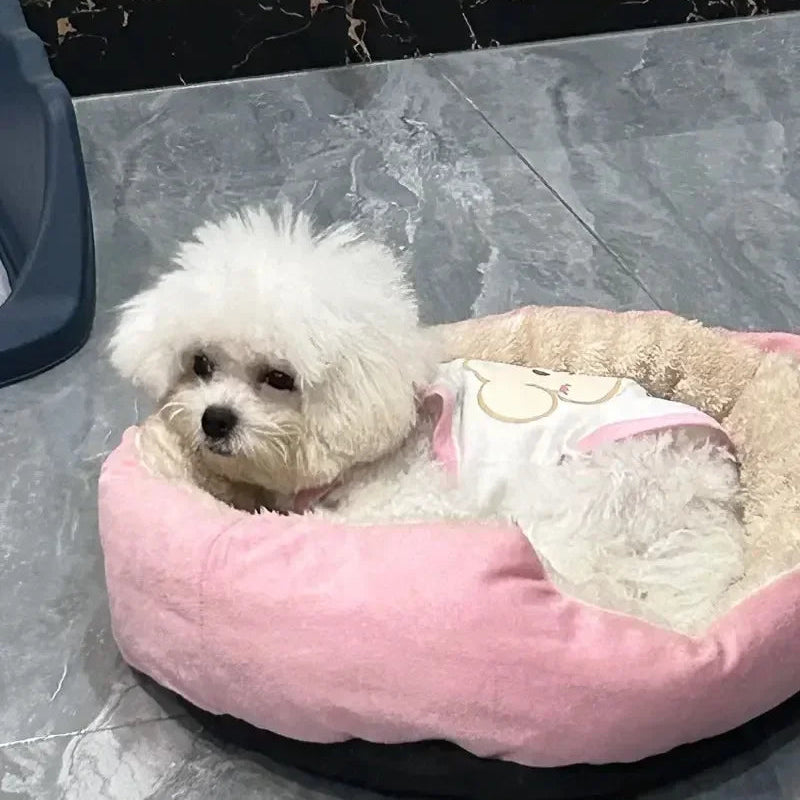 Sehr Weiches Warmes Hundebett – Flauschiger Haustierkorb & Katzenhaus Sofa für Mittelgroße und Große Hunde | Weiches Kissenbett Haustierzubehör