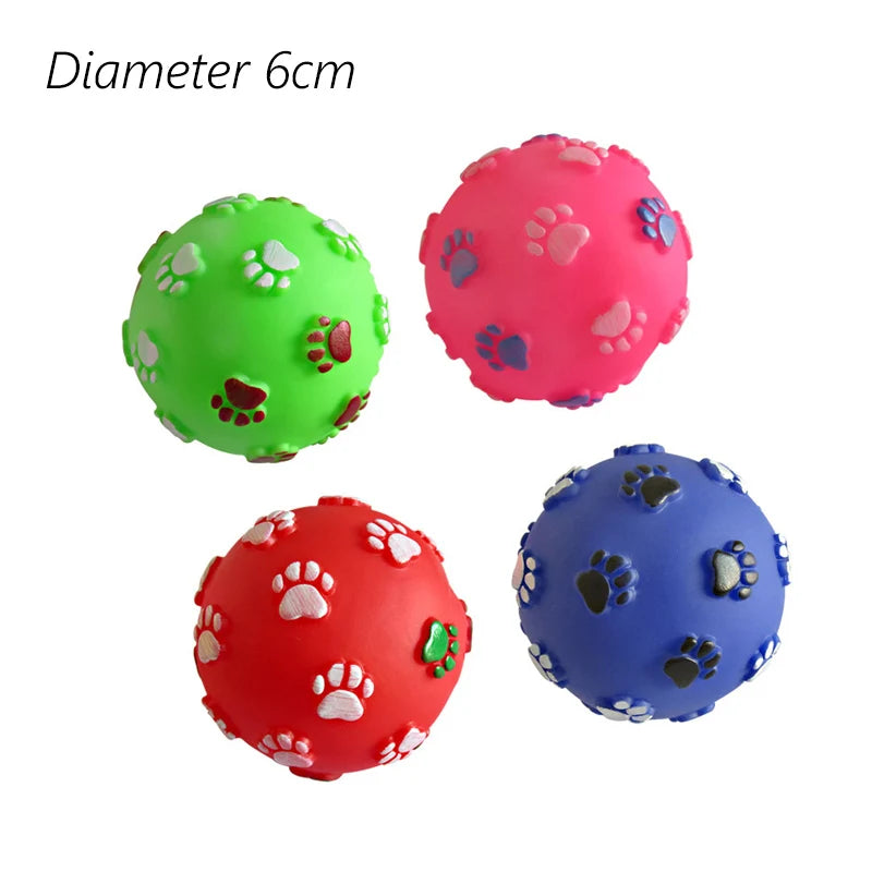6cm Quietschender Gummi-Hundeball – Kau- und Spielzeug für Kleine Hunde und Welpen