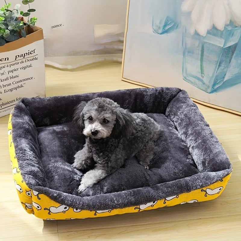 Winter Haustier Hundebett Sofa Matte – Warmes Kissen für Kleine, Mittlere & Große Hunde | Kuscheliges Korb- & Hausbett für Hunde & Katzen