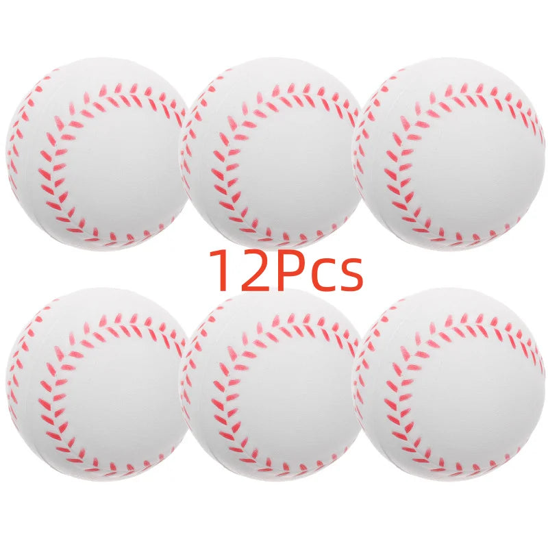 12 Stück Baseball Soft-Schwämmbälle – Indoor & Outdoor Trainings- und Spielbälle für Kinder und Stressabbau