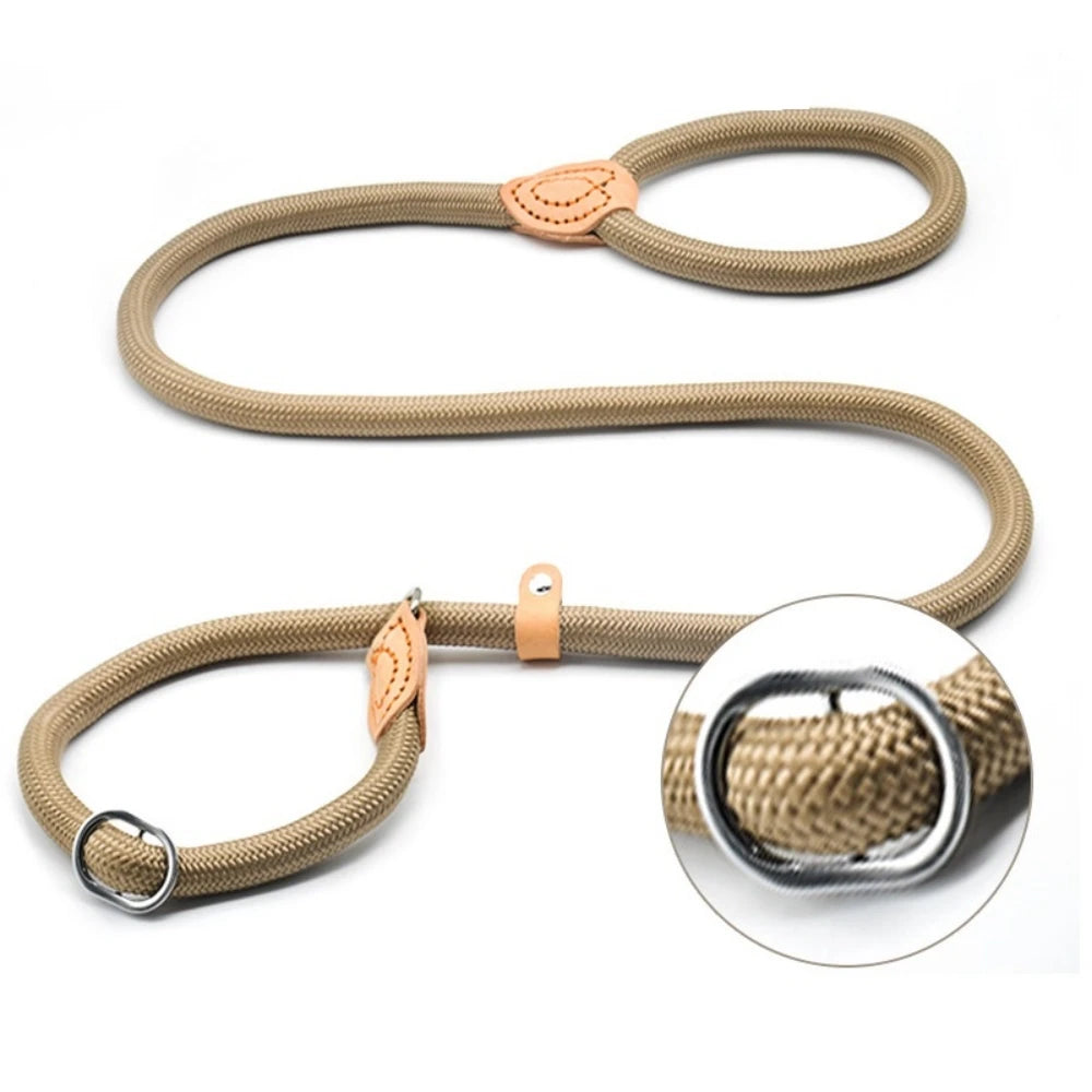 Robuste Geflochtene Hundeleine – 1.5M / 1.8M Slip Rope Trainingsleine mit Verstellbarer Schlaufe für Mittelgroße und Große Hunde
