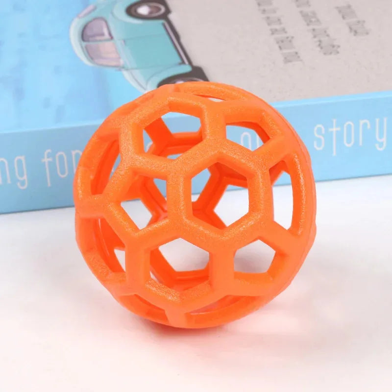 Jingle Ball Hundespielzeug – Springender TPR Hohlball mit Glocke | Interaktives Kauspielzeug für Kleine & Große Hunde (CE Zertifiziert)