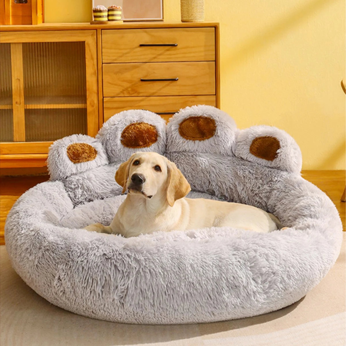 Fluffy Winter Hundebett – Weiches Warmes Haustier Sofa & Korb | Kuschelige Hundematte für Kleine & Große Hunde & Katzen