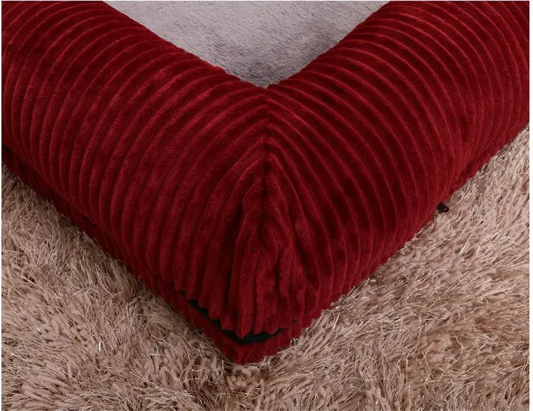 Warmes Cord Sofa Hundebett & Katzenhaus – Gepolsterte Plus-Size Hundematte für Kleine, Mittlere & Große Haustiere | Weicher Winterkorb | Haustier Sofa Haus