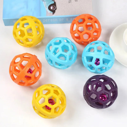 Jingle Ball Hundespielzeug – Springender TPR Hohlball mit Glocke | Interaktives Kauspielzeug für Kleine & Große Hunde (CE Zertifiziert)
