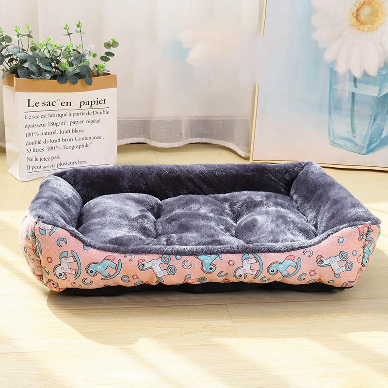Winter Haustier Hundebett Sofa Matte – Warmes Kissen für Kleine, Mittlere & Große Hunde | Kuscheliges Korb- & Hausbett für Hunde & Katzen