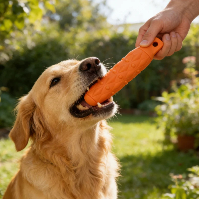 Ultra Strapazierfähiges EVA Hundespielzeug – Mehrfarbiger Unzerstörbarer Kau-Stock für Große Hunderassen