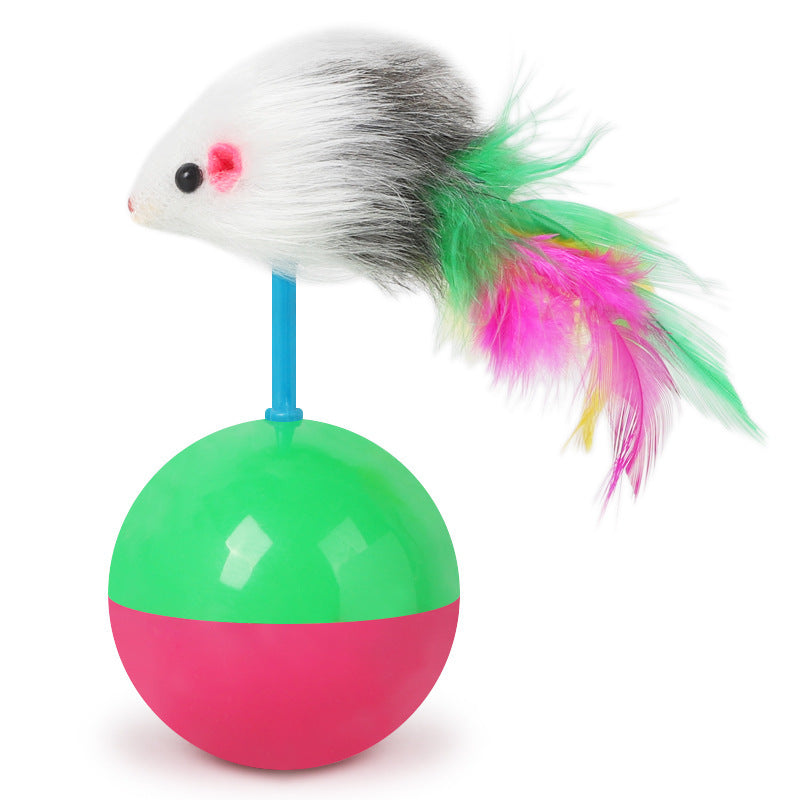 Interaktives Katzenspielzeug-Set – Mausspielzeug & Selbstspiel-Beschäftigungsspielzeuge für Katzen und Hunde | Kein Tumbler-Design | Haustier-Spielset